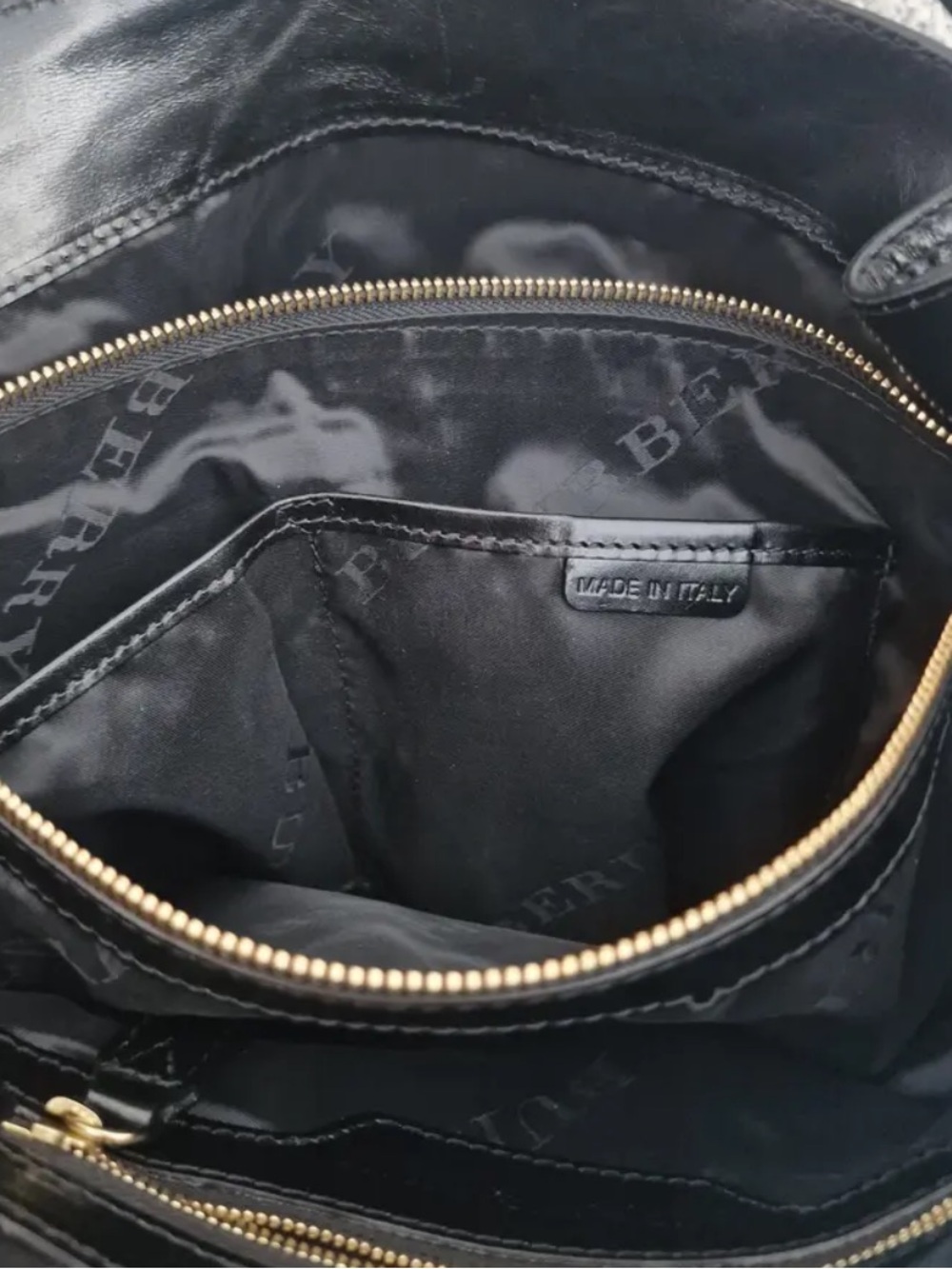 Burberry black leather tote shoulder bag - Picture 13 of 16